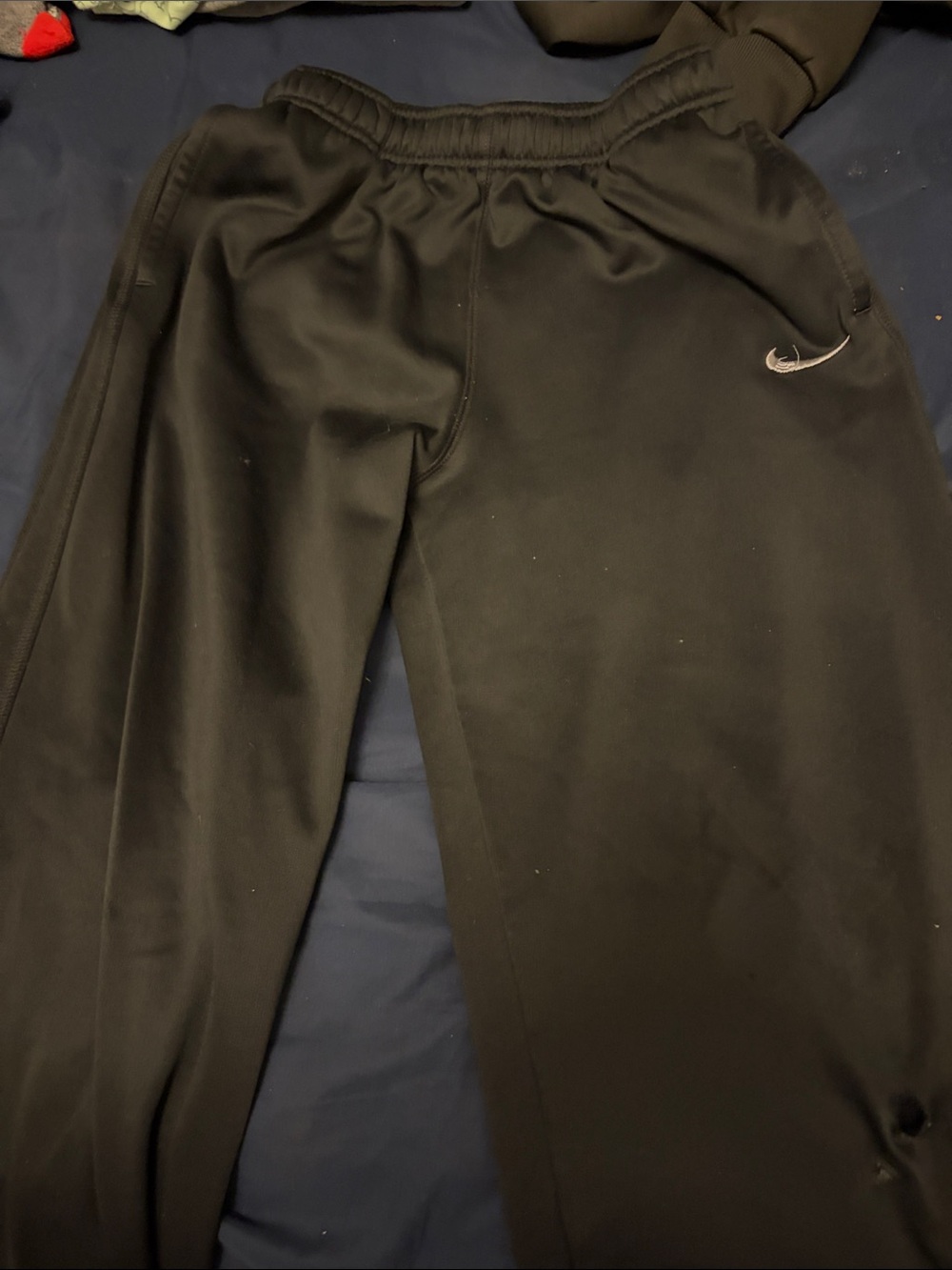 Nike Black Jogger Pants with White Swoosh